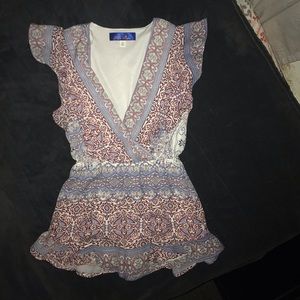Blue Rain Romper